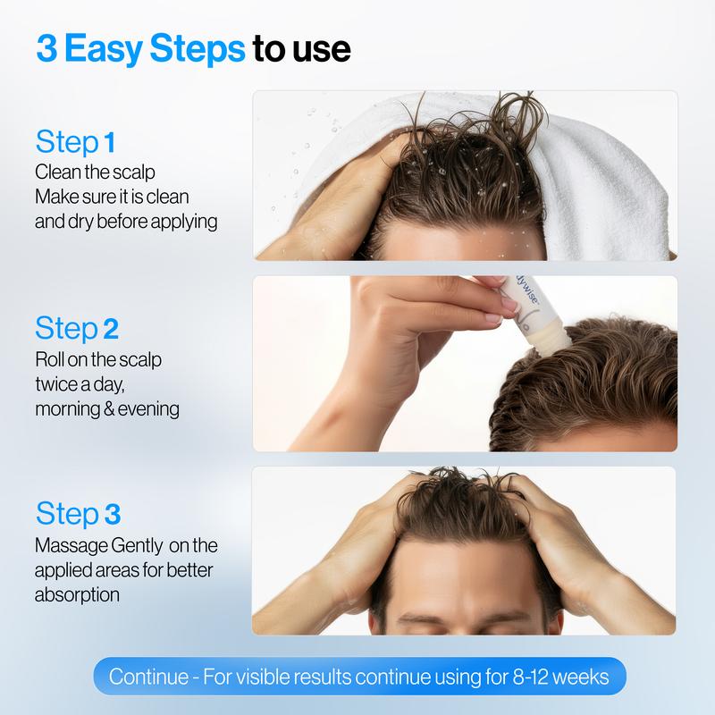 Be Bodywise Rosemary Hair Growth Serum Roll On 25 ml – 3% Rosemary, 3% Redensyl & 2% Anagain | DHT-Blocking Scalp Serum Boosts Oxygen Flow, Reduces Hair Fall | Paraben/Sulfate-Free | Women & Men